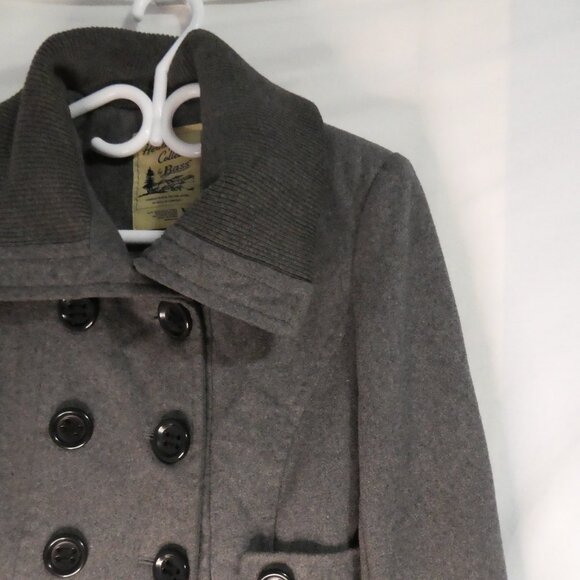 HERITAGE COLLECTION By BASS | xs - extra small | Grey Pea Coat | Ribbed Collar - Picture 5 of 15